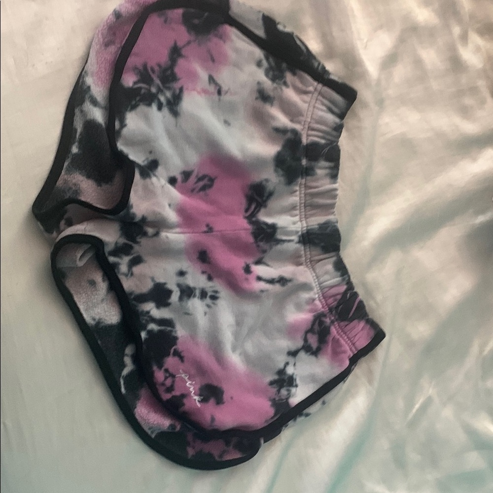 Pink and Black Tie-Dye Shorts